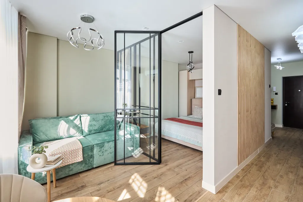 Квартира однокомнатная на улице Красноармейской, 40 м², Ростов-на-Дону — спальня, фото 2