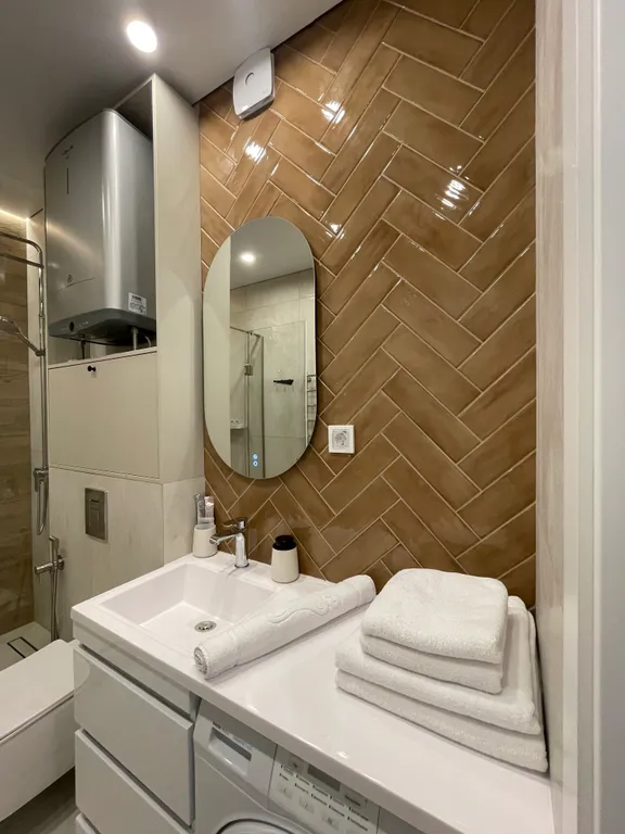 Квартира однокомнатная в Свердловском, 35 м², Иркутск — ванная комната, фото 3