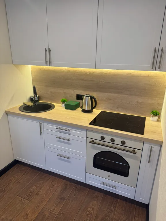 Квартира однокомнатная на улице Генерала Судакова, 42 м², Петрозаводск — кухня, фото 2