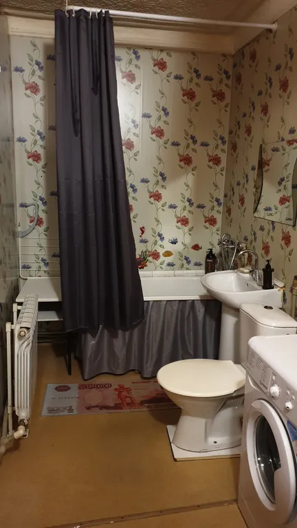 Квартира трёхкомнатная у Чкаловской, в Канавино, 80 м², Нижний Новгород — ванная комната