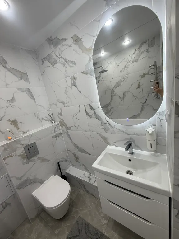 Квартира однокомнатная в переулке Крупском, 40 м², Каменск-Шахтинский — ванная комната