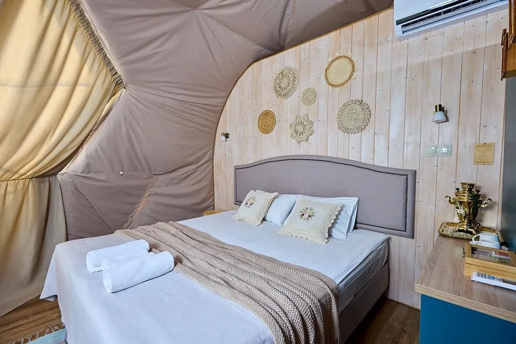 Дом панорамная сфера комфорт с холодильником и мангалом