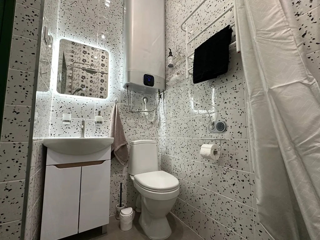 Дом 6-местный в деревни Боровские, 31 м², Остров — ванная комната, фото 2