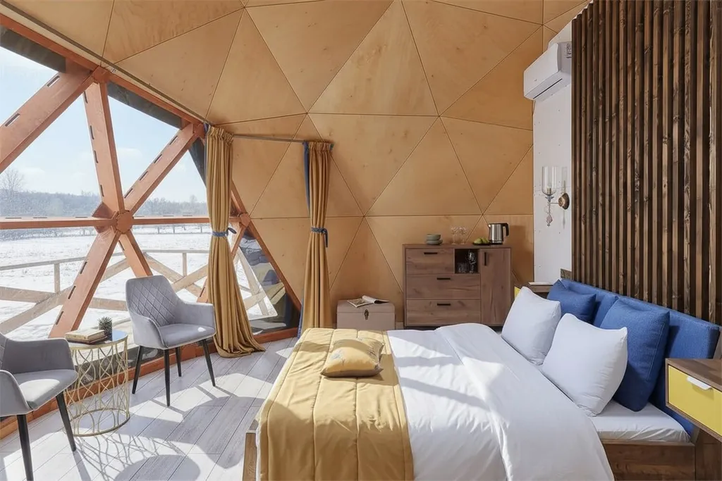 Купол с панорамным видом и купелью