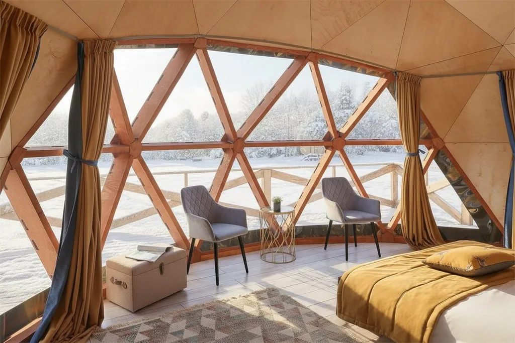 Купол с панорамным видом и купелью