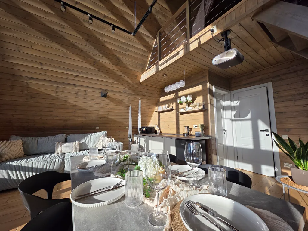 Новый А фрейм с видом на предгорье