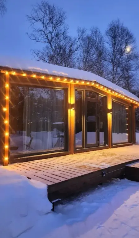 Загородный дом с панорамными окнами