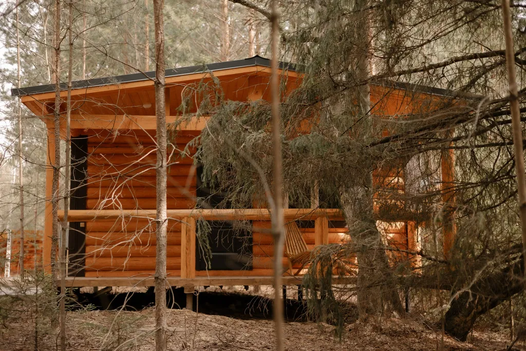 Отдельный дом Сруб в лесу с Чаном №6