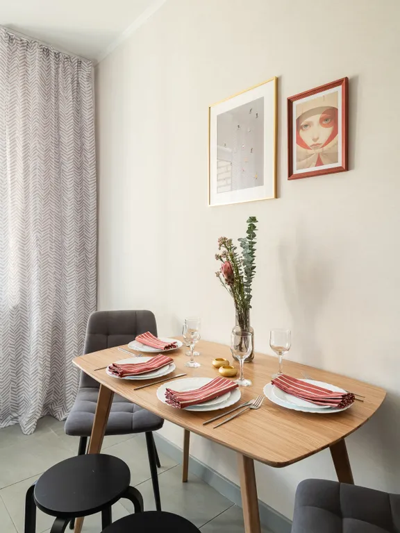 Квартира двухкомнатная у Маяковской, в Тверском, 54 м², Москва — кухня, фото 4