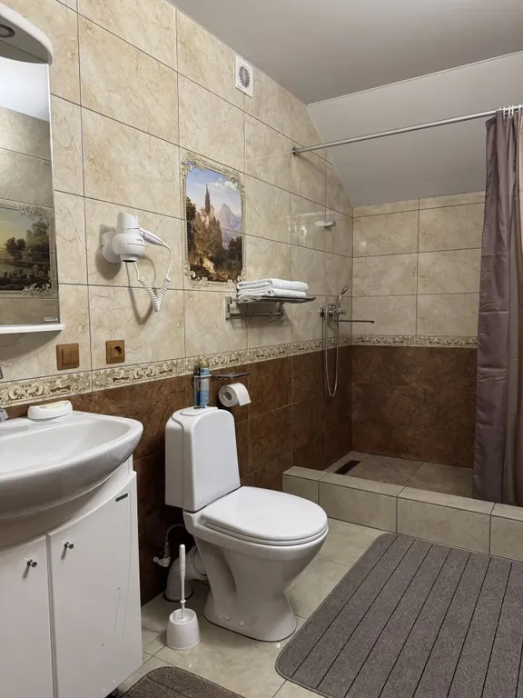 Дом 18-местный, 240 м², Шерегеш — ванная комната