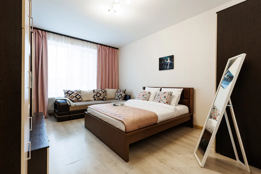 Квартира однокомнатная у метро Ботанический сад, 40 м², Москва — спальня, фото 3