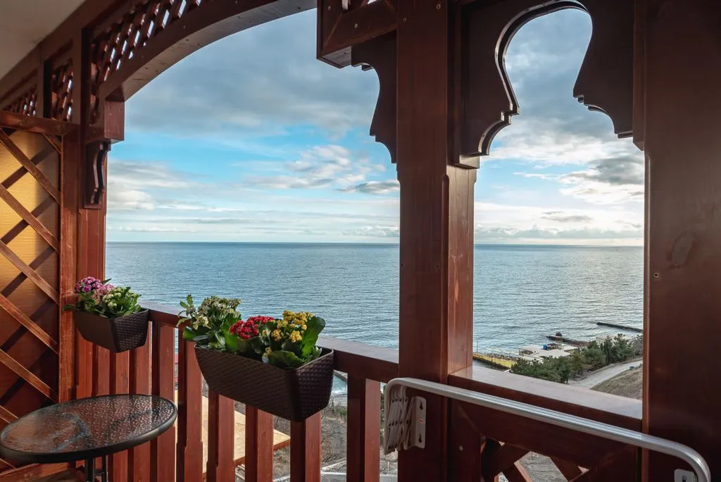 Двухместный номер с 1 кроватью стандарт с видом на море Standart Sea View — вид из окна