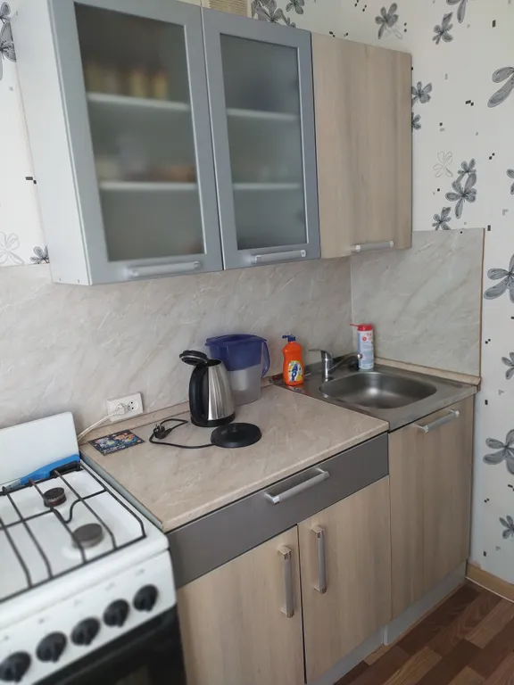 Квартира однокомнатная на улице Тимура Фрунзе - Оловянка, 30 м², Великий Новгород — кухня, фото 7