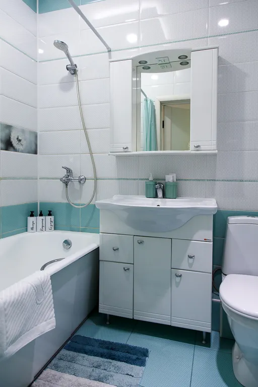 Студия однокомнатная в Октябрьском, 42 м², Иркутск — ванная комната, фото 3