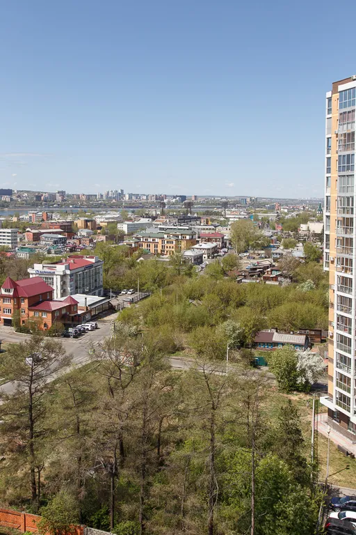 Студия однокомнатная в Октябрьском, 42 м², Иркутск — вид из окна, фото 3