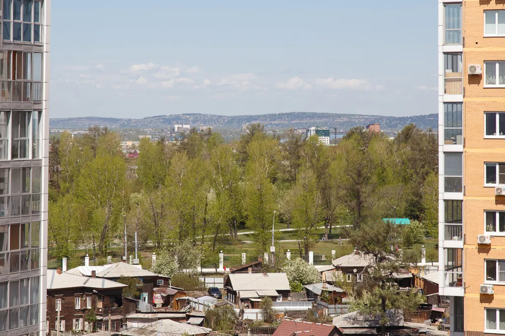 Студия однокомнатная в Октябрьском, 42 м², Иркутск — вид из окна, фото 4