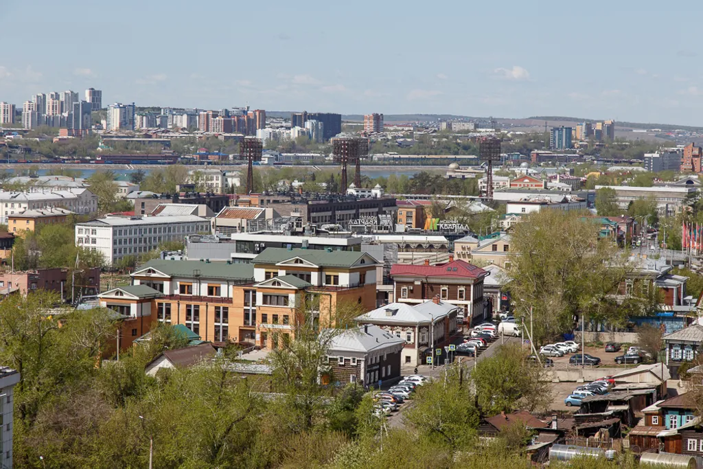Студия однокомнатная в Октябрьском, 42 м², Иркутск — вид из окна, фото 5