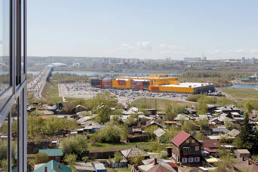 Студия однокомнатная в Октябрьском, 42 м², Иркутск — вид из окна, фото 6