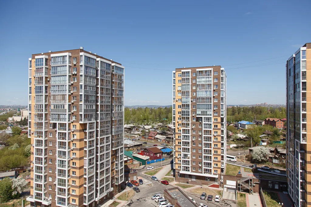 Студия однокомнатная в Октябрьском, 42 м², Иркутск — вид из окна, фото 7