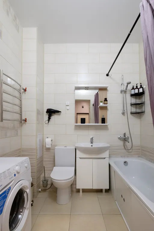 Квартира однокомнатная на улице Почтовой, 50 м², Рязань — ванная комната