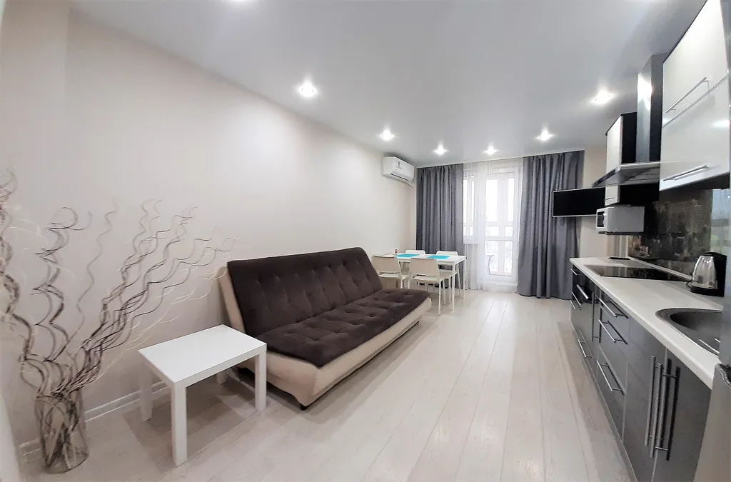 Студия однокомнатная на улице Средне-Московской, 46 м², Воронеж — спальня, фото 4