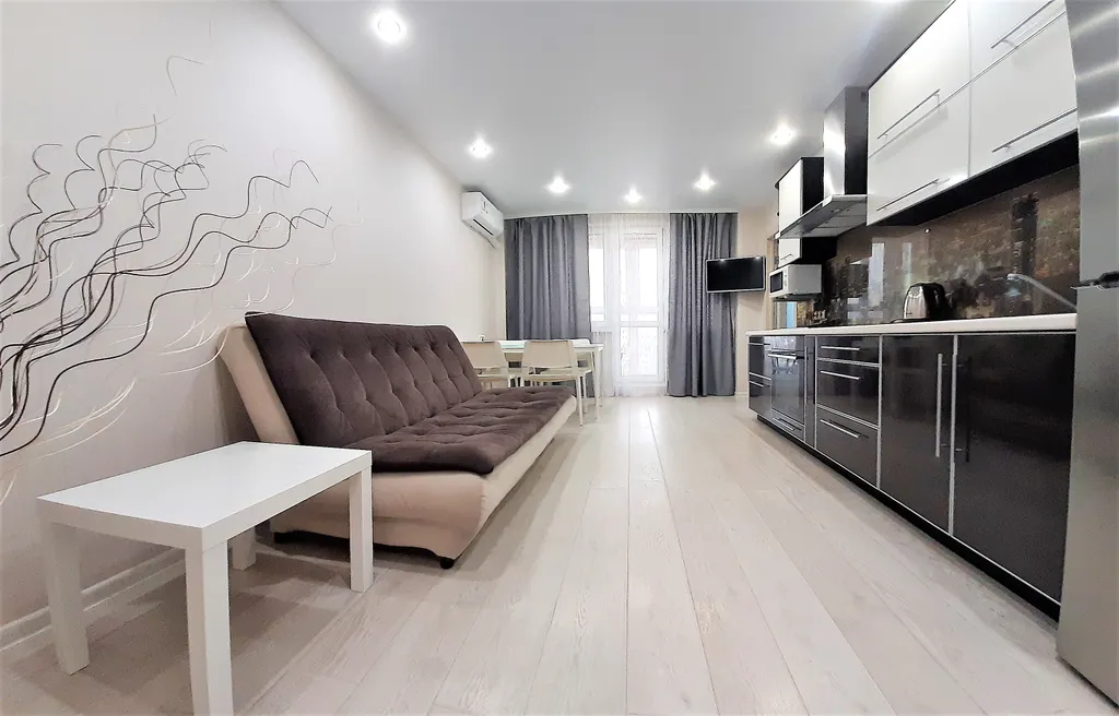 Студия однокомнатная на улице Средне-Московской, 46 м², Воронеж — кухня, фото 3