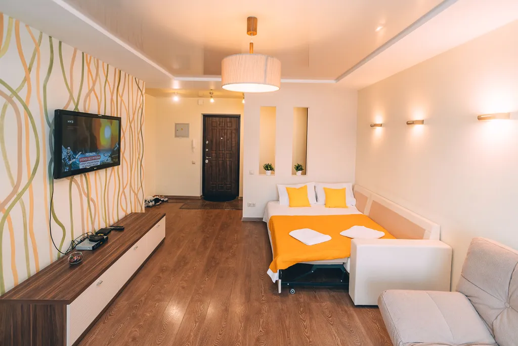 Студия однокомнатная в переулке Ново-Чернушенском, 45 м², Смоленск — спальня, фото 9