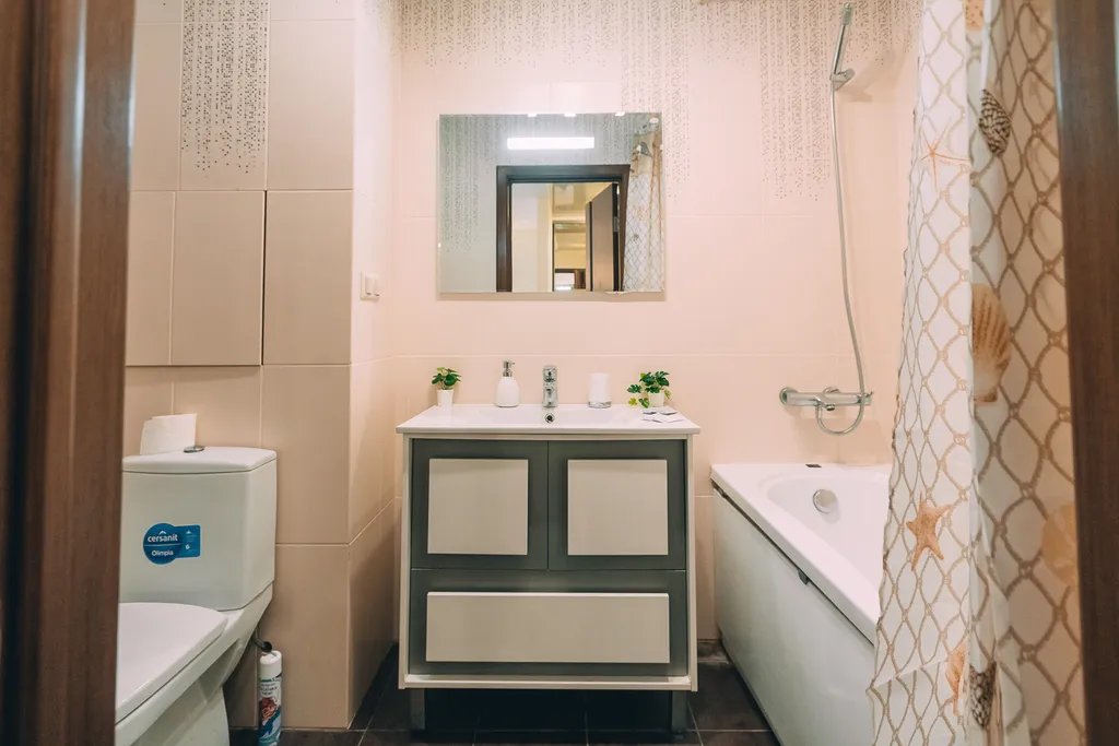 Студия однокомнатная в переулке Ново-Чернушенском, 45 м², Смоленск — ванная комната, фото 5