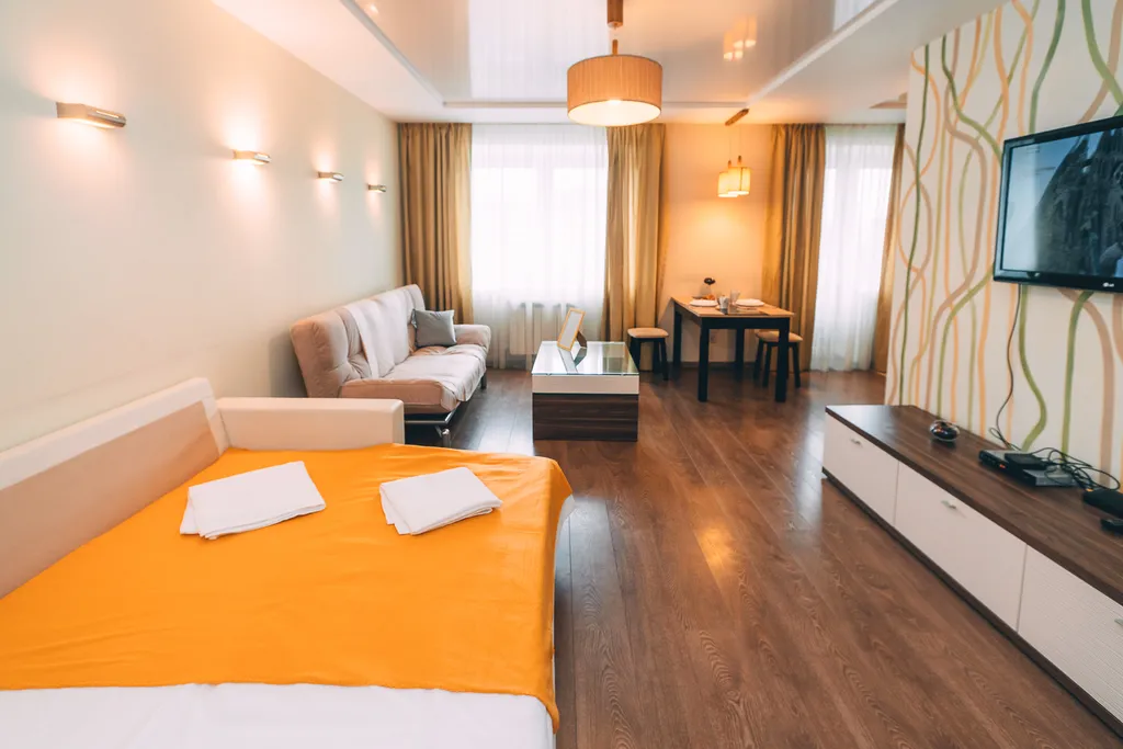 Студия однокомнатная в переулке Ново-Чернушенском, 45 м², Смоленск — спальня, фото 6