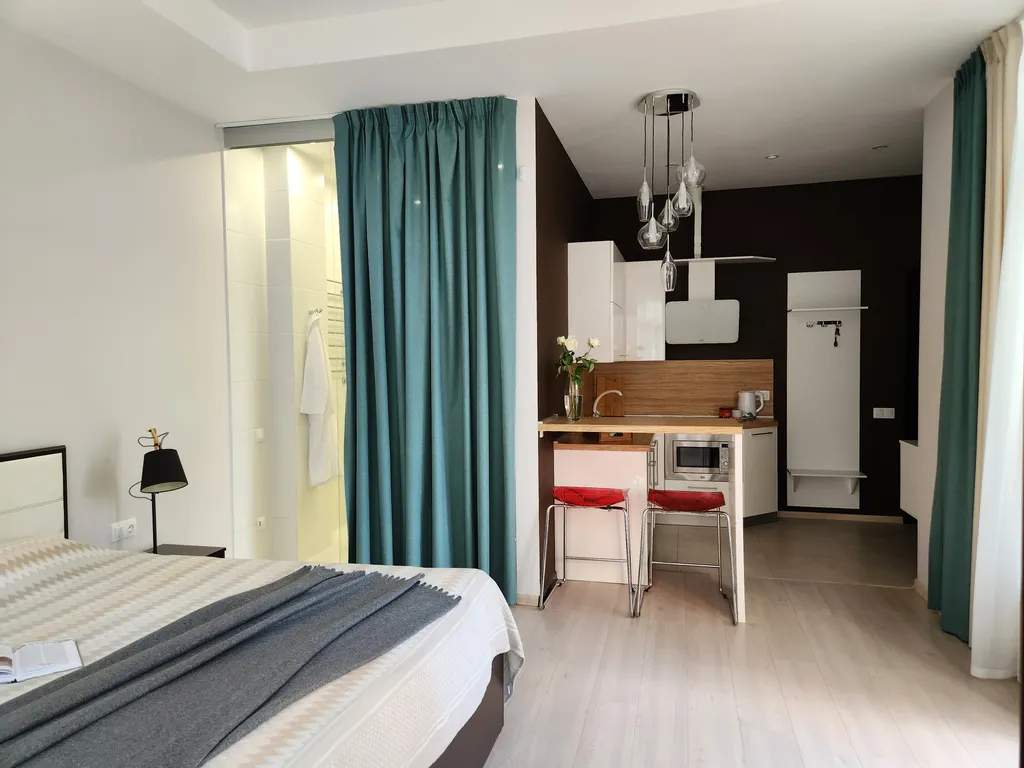 Студия однокомнатная на улице Маратовской, 27 м², Гаспра — спальня, фото 3
