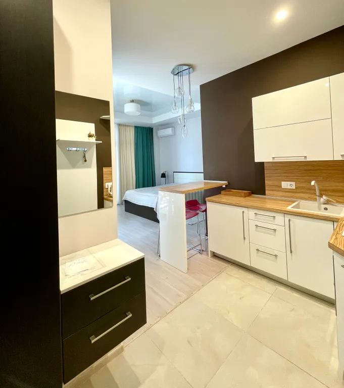 Студия однокомнатная на улице Маратовской, 27 м², Гаспра — кухня