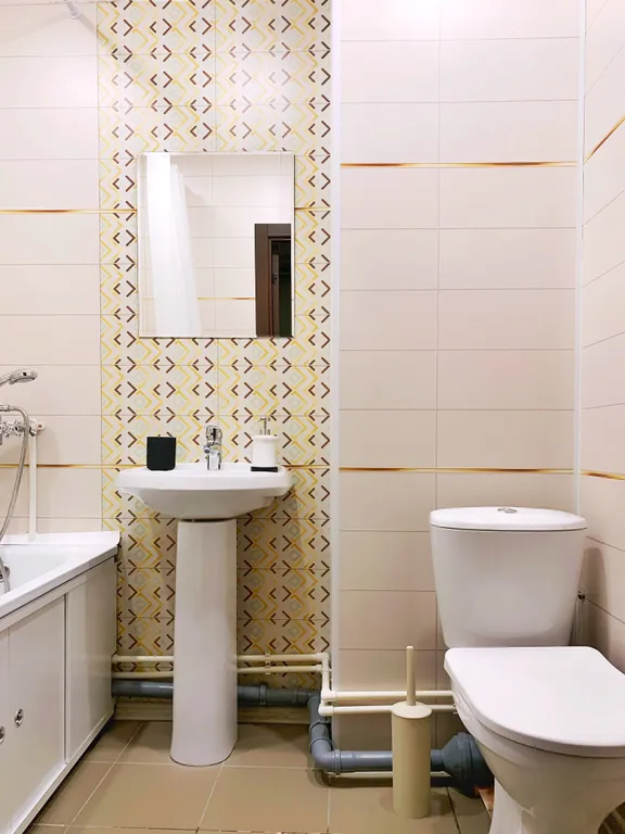 Студия однокомнатная в Центральном, 30 м², Красноярск — ванная комната, фото 3