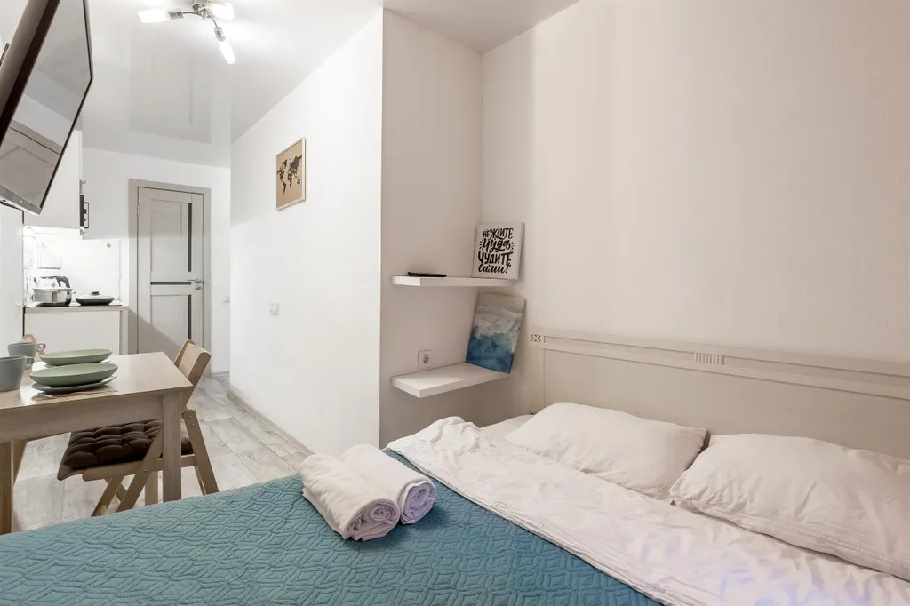 Студия однокомнатная у Яхромской, в Дмитровском, 14 м², Москва — спальня, фото 3