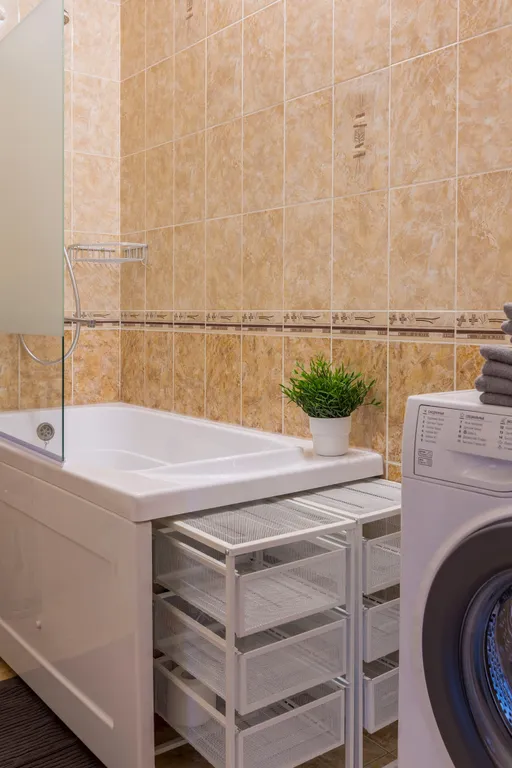 Квартира однокомнатная в Железнодорожном, 45 м², Самара — ванная комната, фото 3