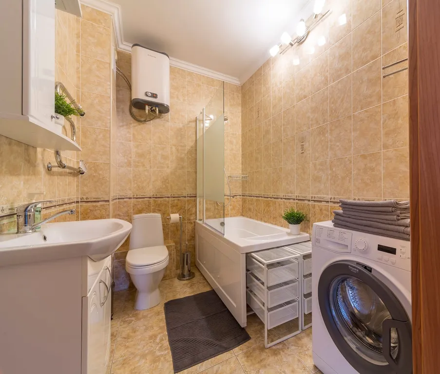 Квартира однокомнатная в Железнодорожном, 45 м², Самара — ванная комната