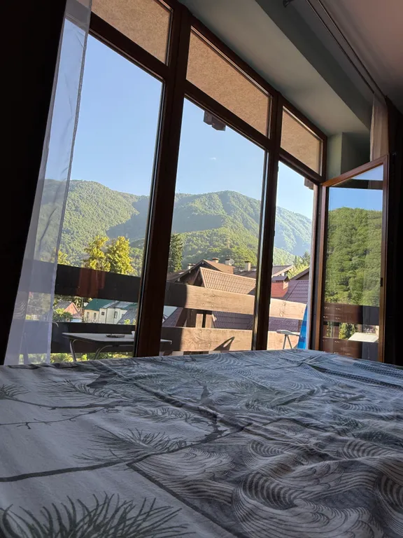 Студия однокомнатная в Адлерском, 40 м², Красная Поляна — вид из окна, фото 2