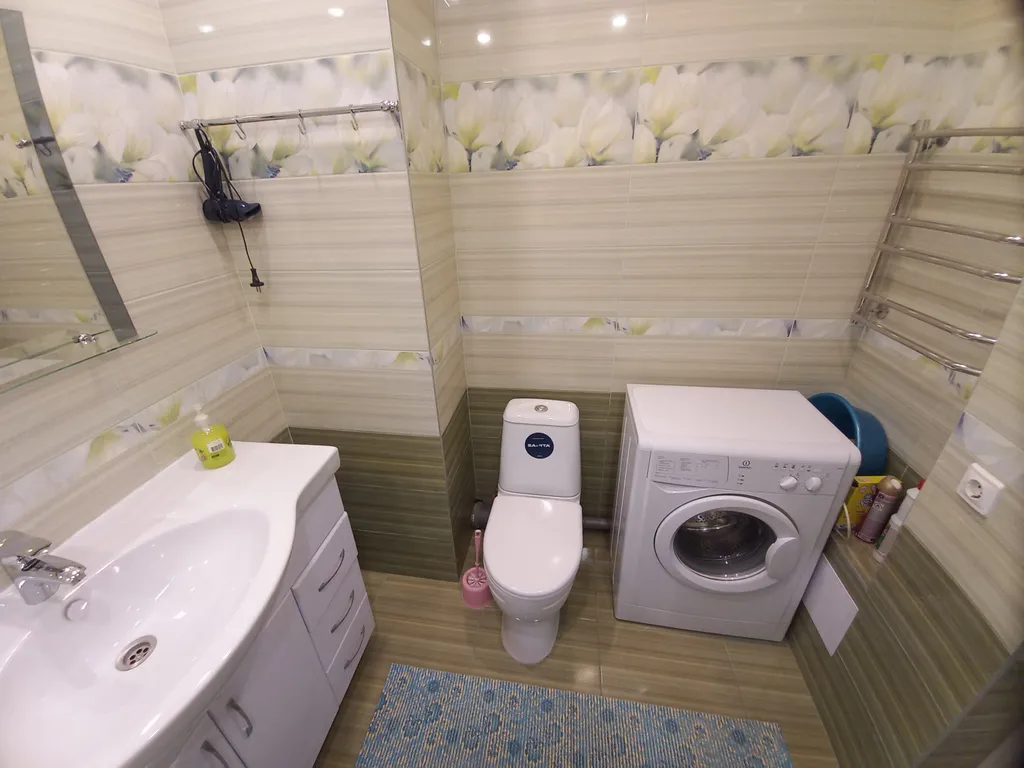Квартира однокомнатная на улице Большой Московской, 44 м², Великий Новгород — ванная комната, фото 3