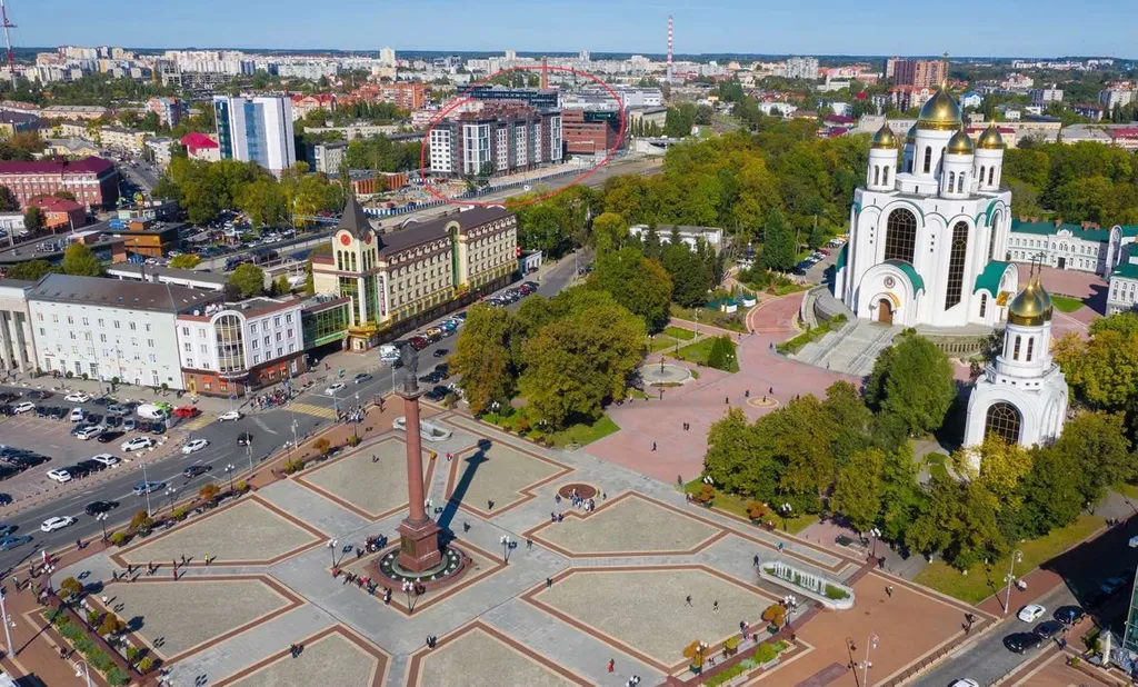 Квартира однокомнатная в Центральном, 49 м², Калининград — вид из окна