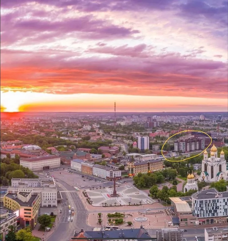 Квартира однокомнатная в Центральном, 49 м², Калининград — вид из окна, фото 2
