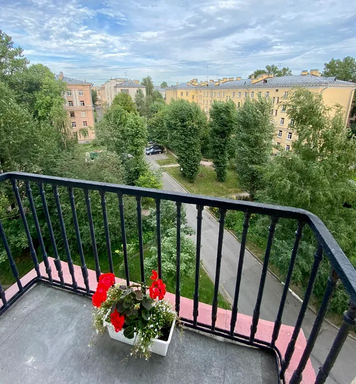Квартира трёхкомнатная у Новочеркасски, в Пороховых, 85 м², Санкт-Петербург — вид из окна, фото 3