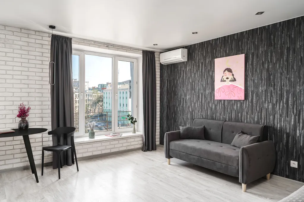 Студия в стиле Loft c панорамным видом