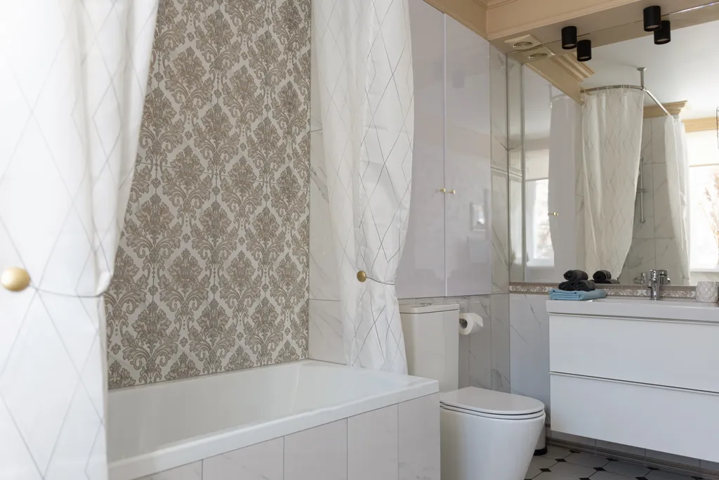 Квартира двухкомнатная у Горьковской, в Печёрах, 44 м², Нижний Новгород — ванная комната, фото 4