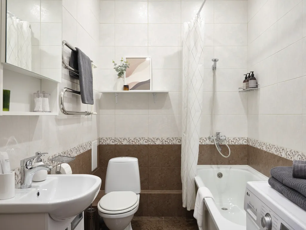 Квартира однокомнатная в Октябрьском, 38 м², Иркутск — ванная комната