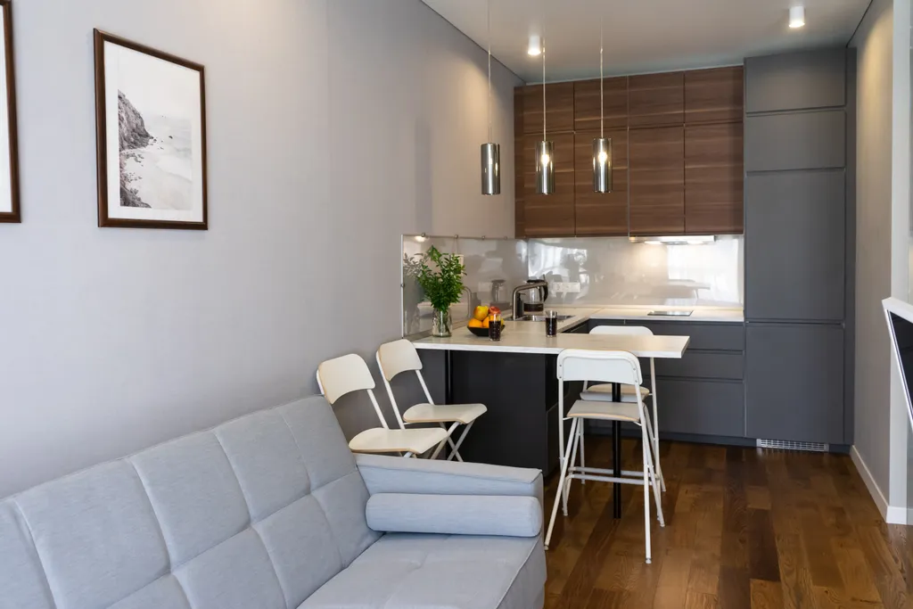 Квартира однокомнатная на улице Нагорном Тупике, 35 м², Сириус — кухня, фото 2