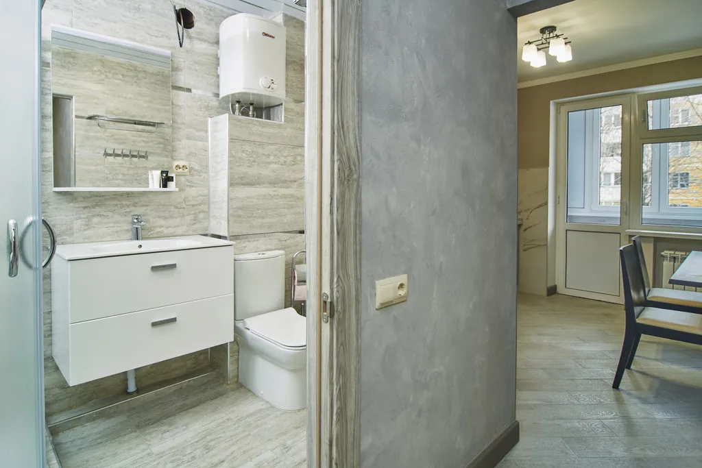 Квартира двухкомнатная на улице Андрея Губина, 55 м², Кисловодск — ванная комната