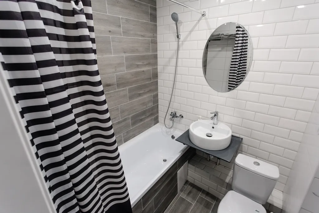 Квартира однокомнатная в Октябрьском, 35 м², Самара — ванная комната, фото 2