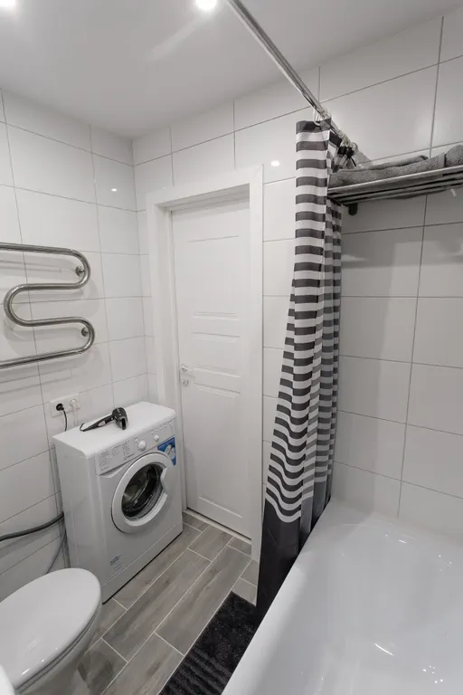 Квартира однокомнатная в Октябрьском, 35 м², Самара — ванная комната, фото 5